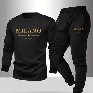 Youth Boys' Casual Outdoor Autumn and Winter Long Sleeve Warm Pants Set. Black, Age 11-12 Years